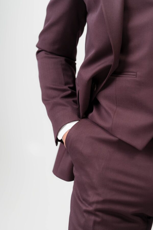 Paolo wool-blend slim suit black charcoal - Image 16