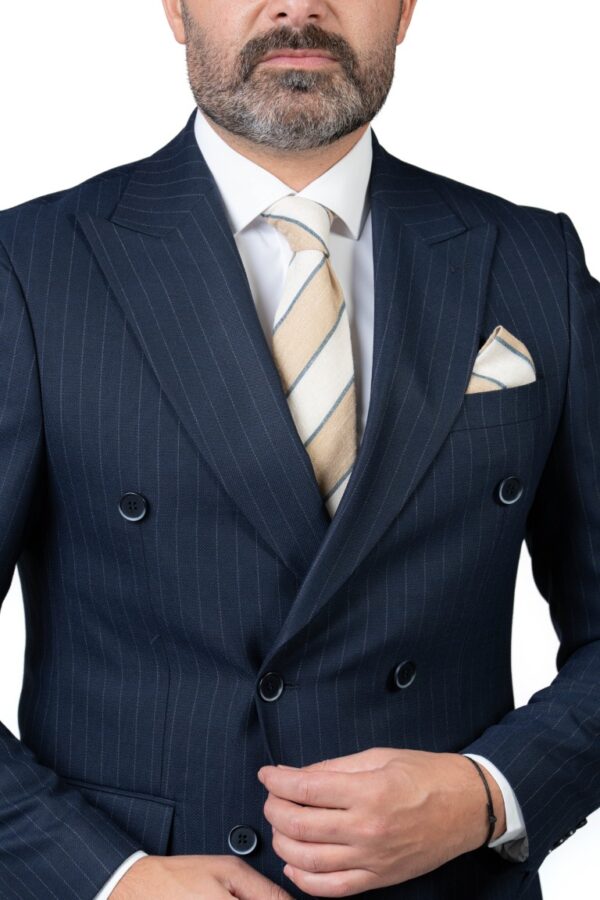 Maldini double breasted striped suit grey - Image 8