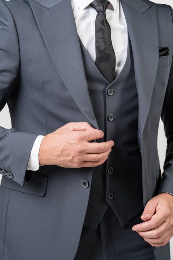 Paolo wool-blend slim suit black charcoal - Image 17